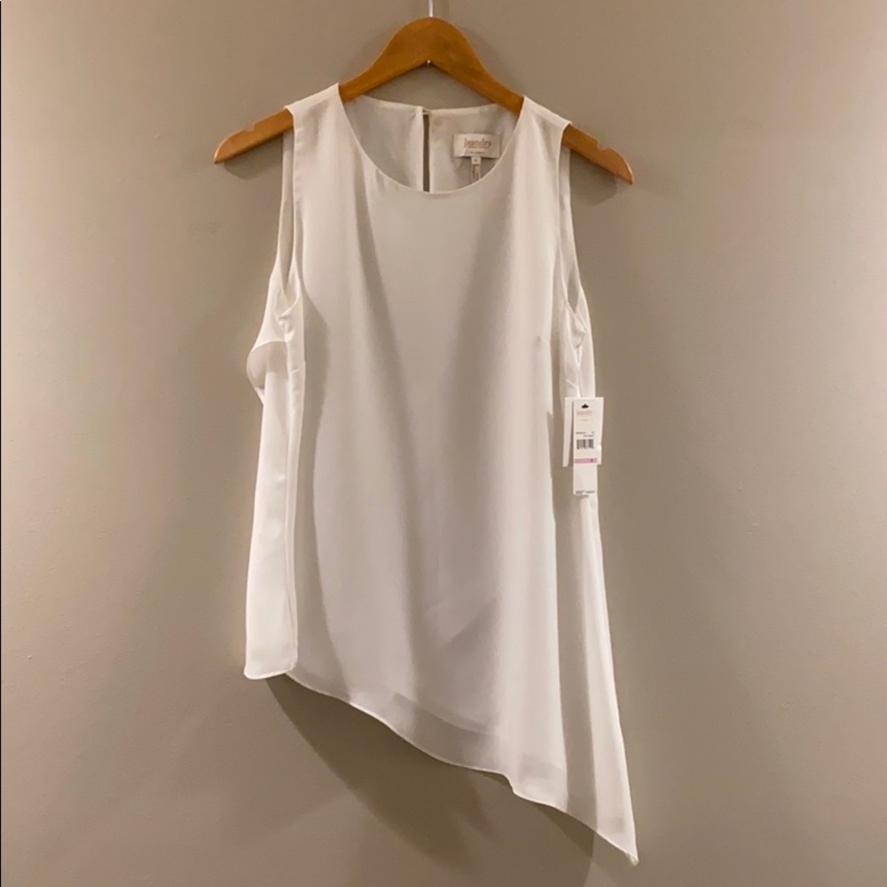 Laundry Sleevless Asymmetrical Blouse Tank 6 NWT